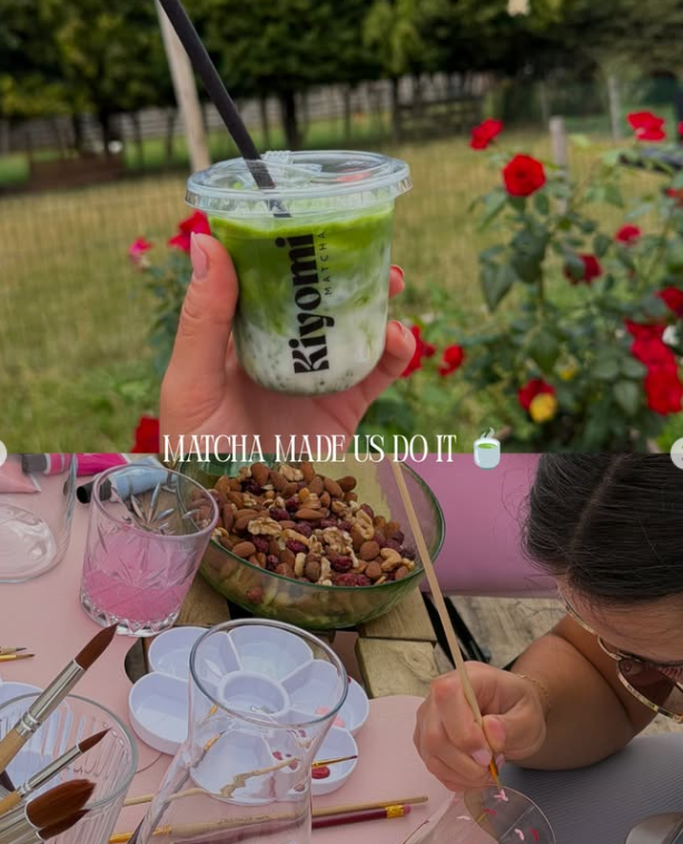 Matcha en een creatieve schilderworkshop tijdens het retreat